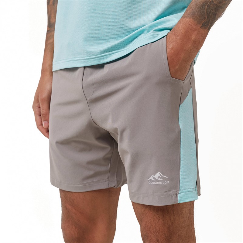 Closure London Mens Space Dye Training Twinset Aqua/Mid Grey