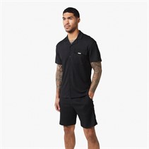 Closure London Mens Crinkle Shirt Twin-Set Black