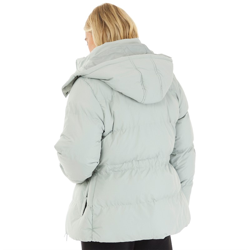 Closure London Womens Adjustable Waist Puffer Jacket Sage