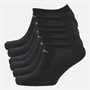 Closure London Mens Six Pack No Show Socks Black