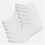 Closure London Mens Six Pack No Show Socks White