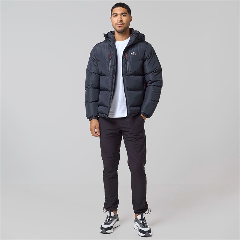 Closure London Herren Tech Logo Puffer Jacke Schwarz