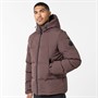 Closure London Mens Ripstop Racer Puffer Jacket Brown