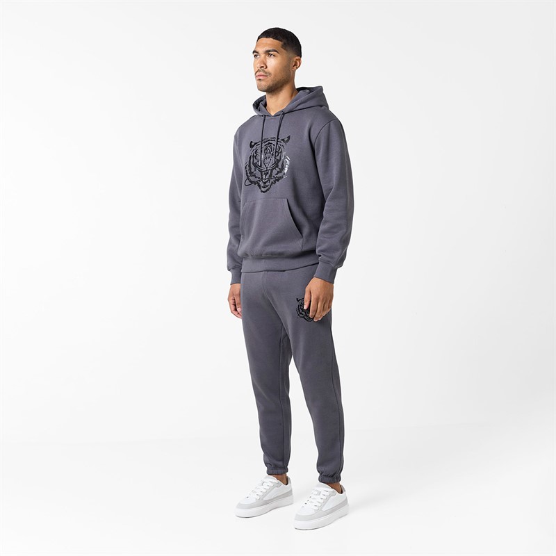 Closure London Mens Patent Fury Tracksuit Charcoal - Size M
