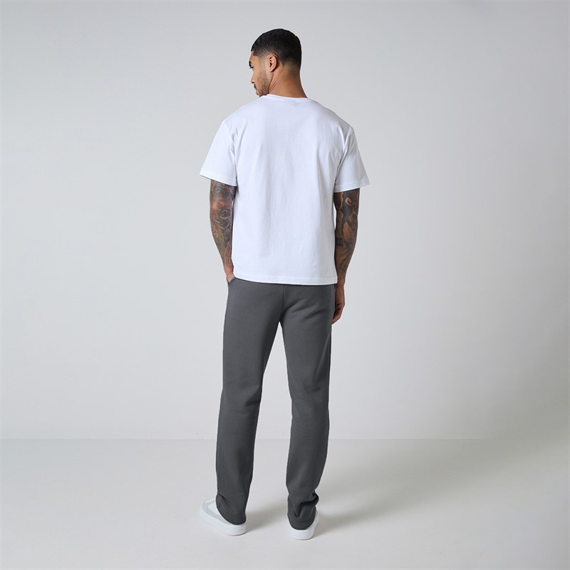 Closure London Mens Relaxed Open Hem Joggers Charcoal
