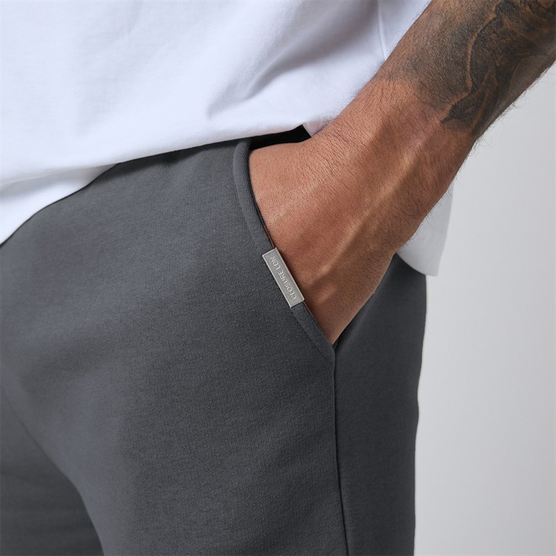 Closure London Mens Relaxed Open Hem Joggers Charcoal