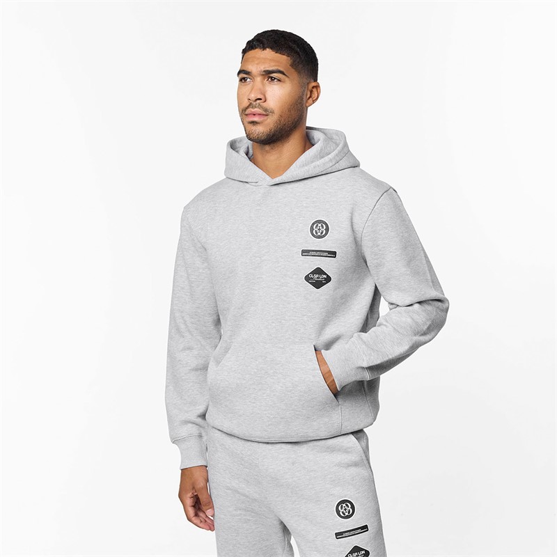 Closure London Mens Badge Tracksuit Light Marl