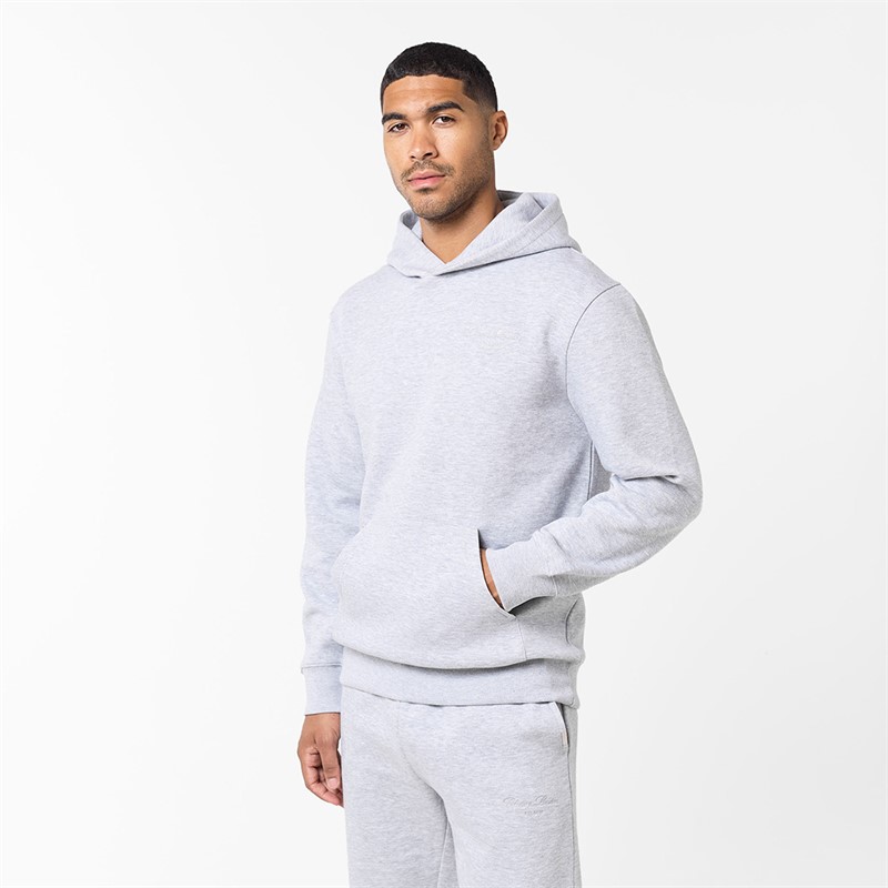Closure London Mens Open Hem Tonal Signature Tracksuit Light Marl