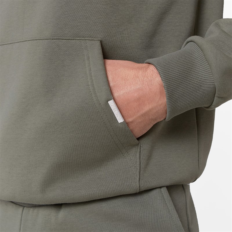 Closure London Mens Relaxed Fit Hoodie Olive Smoke