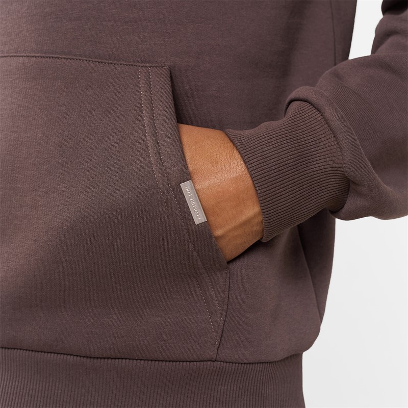 Closure London Mens Relaxed Fit Hoodie Coffee