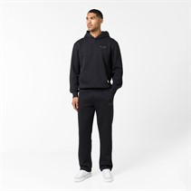 Closure London Mens Open Hem Tonal Signature Tracksuit Black