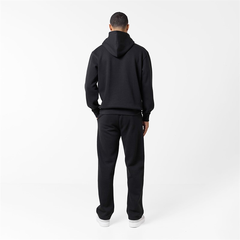Closure London Mens Open Hem Tonal Signature Tracksuit Black