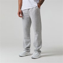 Closure London Mens Relaxed Open Hem Joggers Light Grey Marl