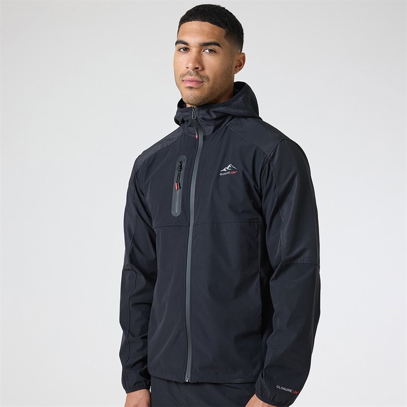 Closure London Mens Tech Performance Tracksuit Black/Red Blk/Red