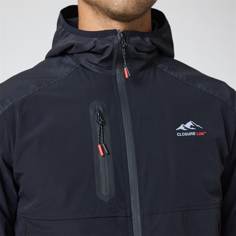 Closure London Mens Tech Performance Tracksuit Black/Red Blk/Red