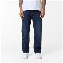 Closure London Mens Loose Fit Denim Jeans Dark Blue
