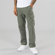 Closure London Mens Smart Open Hem Utility Trousers Khaki