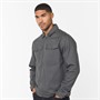 Closure London Mens Twill Zip Up Jacket Charcoal