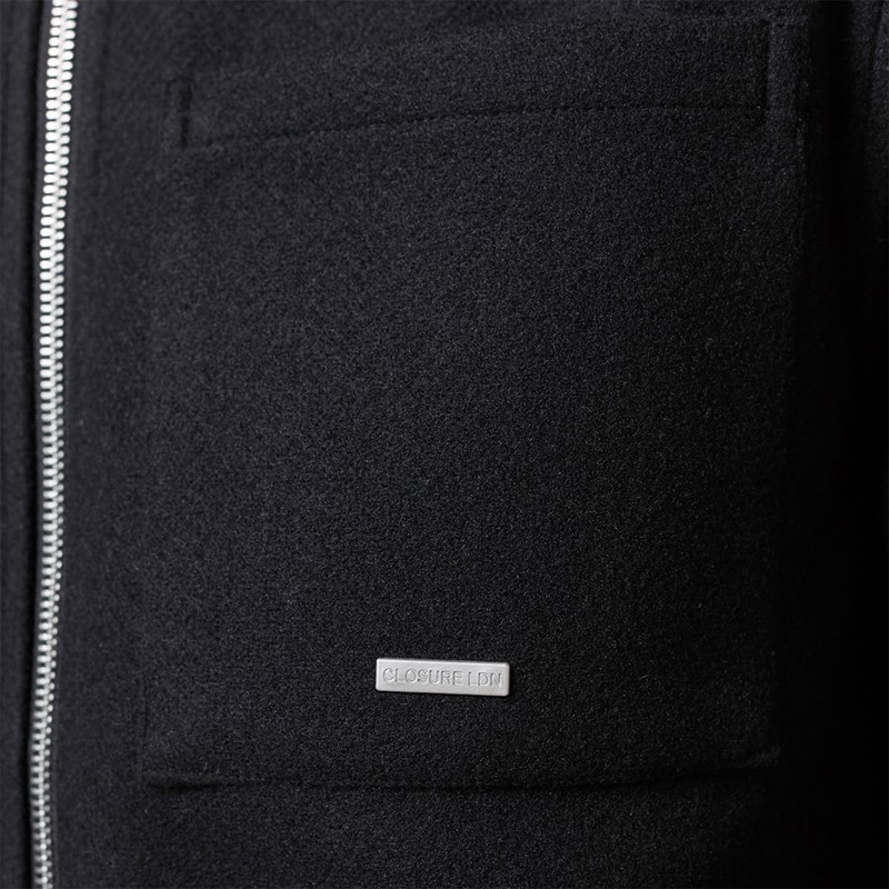 Closure London Mens Overshirt Black