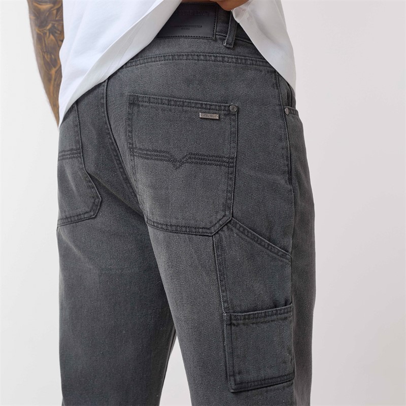 Closure London Mens Carpenter Denim Jeans Grey