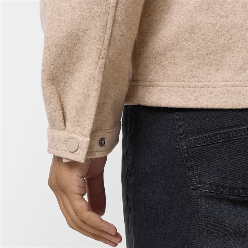 Closure London Mens Wool Overshirt Stone