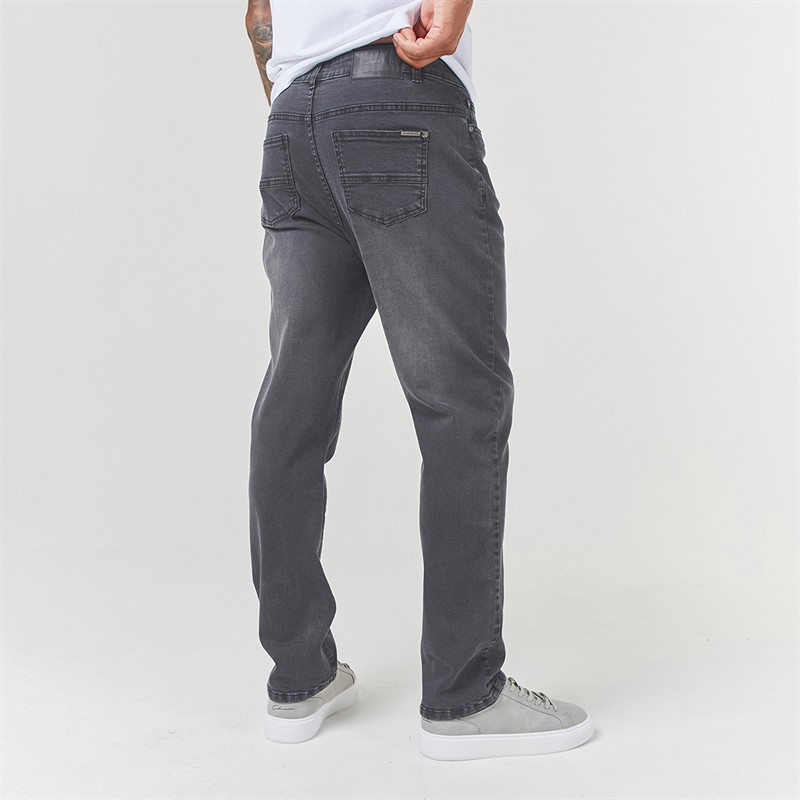 Closure London Mens Two Pack Straight Fit Denim Jeans Black Wash/Grey Wash