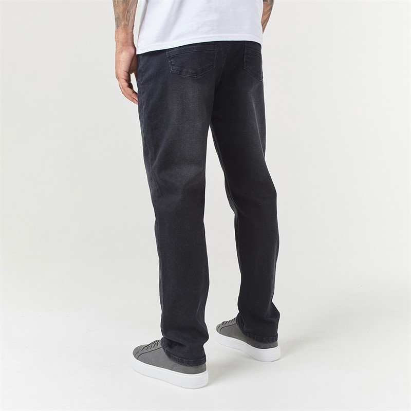 Closure London Mens Two Pack Straight Fit Denim Jeans Black Wash/Grey Wash