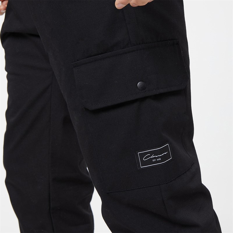 Closure London Mens Utility Cargo Pants Black