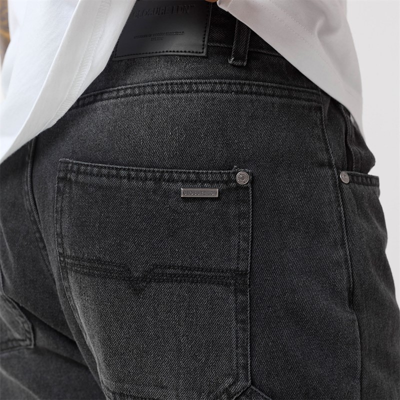 Closure London Mens Carpenter Denim Jeans Black