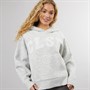 Closure London Womens Knit Hoodie Light Grey Marl