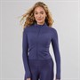 Closure London Womens Second Skin Zip Top Midnight Blue