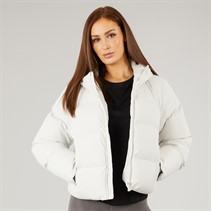 Closure London Womens Storm Cuff Short Puffer Jacket Stone