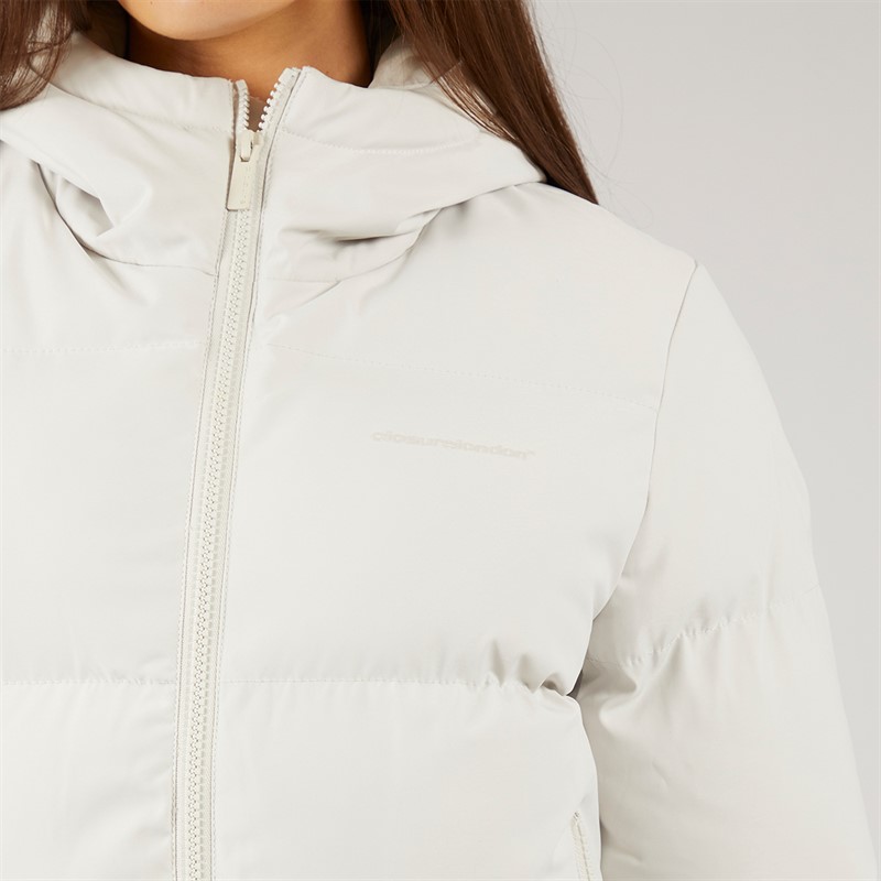 Closure London Damen Storm Manschette Kurze Steppjacke Stein