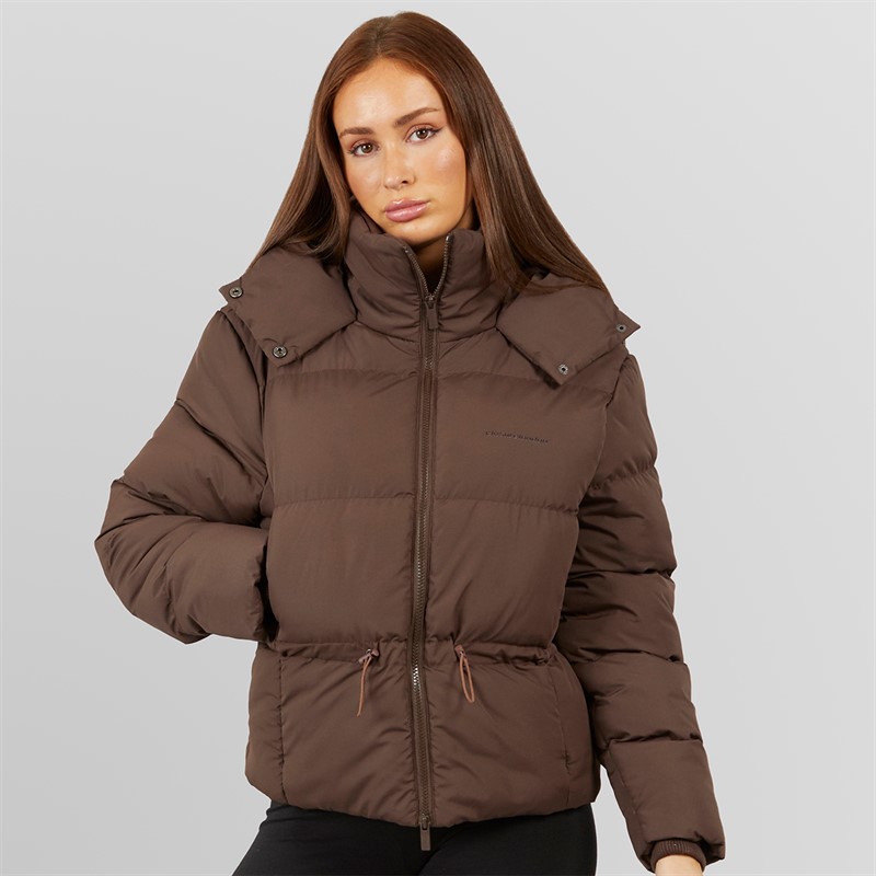 Closure London Damen verstellbarer Bund Puffer Kaffee