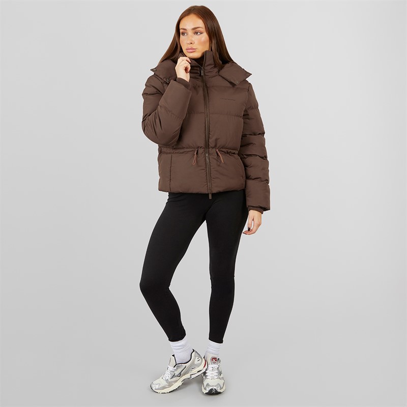 Closure London Damen verstellbarer Bund Puffer Kaffee
