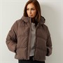 Closure London Womens Storm Cuff Short Puffer Jacket Coffee
