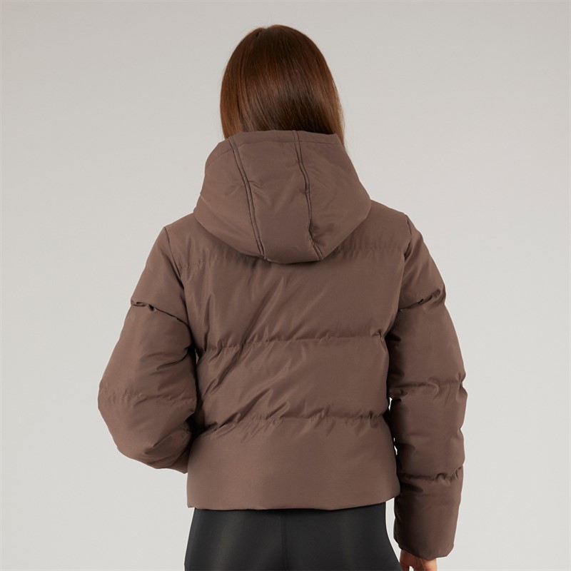 Closure London Womens Storm Cuff Short Puffer Jacket Coffee