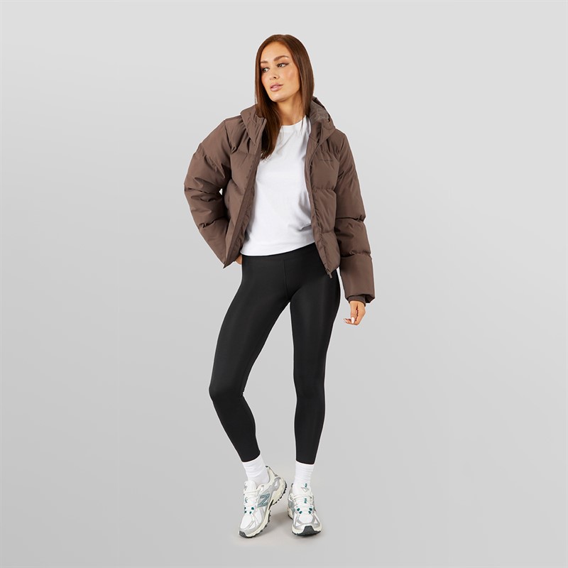 Closure London Womens Storm Cuff Short Puffer Jacket Coffee