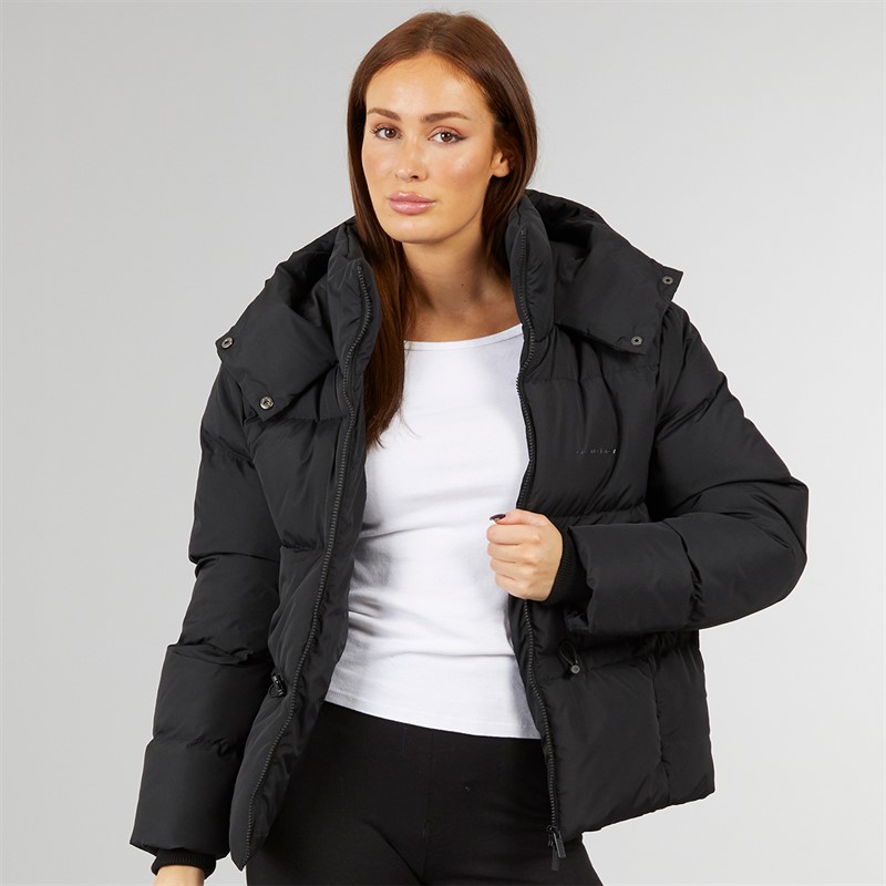 Closure London Damen verstellbarer Bund Daunenjacke Schwarz