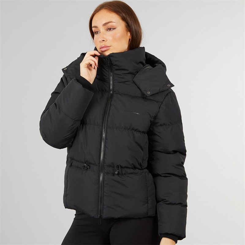 Closure London Damen verstellbarer Bund Daunenjacke Schwarz