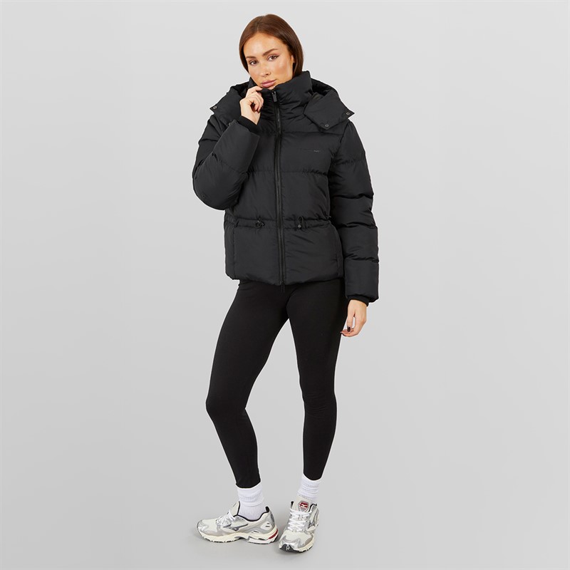 Closure London Damen verstellbarer Bund Daunenjacke Schwarz