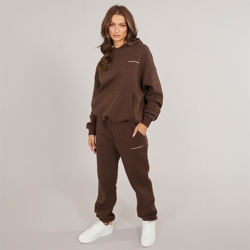 Closure London Womens Core Logo Tracksuit Coffee Bean