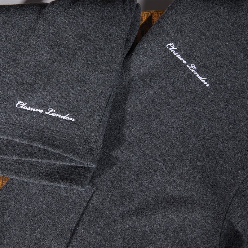 Closure London Womens Soft Knit Hoodie And Shorts Set Charcoal Marl