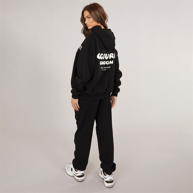 Closure London Womens Bubble Back Print Tracksuit Black/Off White