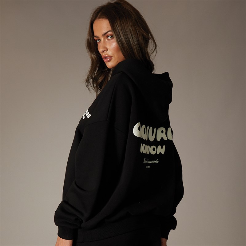 Closure London Womens Bubble Back Print Tracksuit Black/Off White