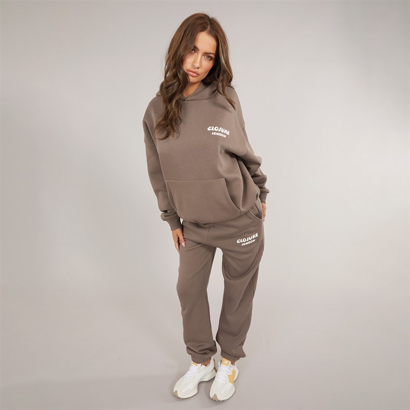 Womens Bubble Back Print Tracksuit Mocha/Off White - Size 12