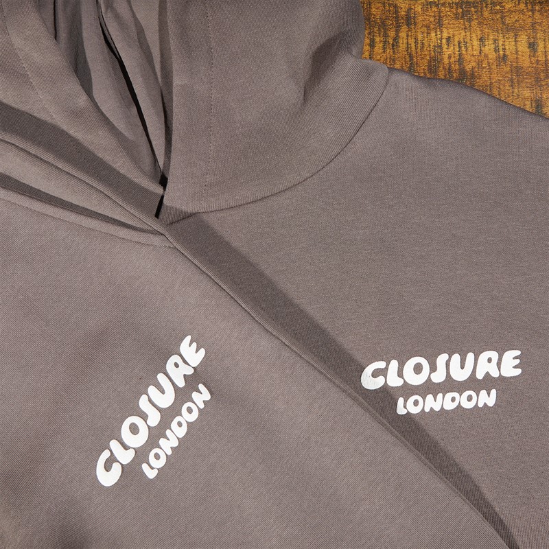 Closure London Womens Bubble Back Print Tracksuit Mocha/Off White