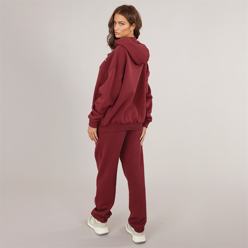 Closure London Womens Core Logo Tracksuit Burgundy