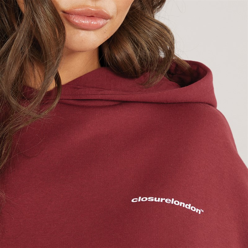 Closure London Womens Core Logo Tracksuit Burgundy