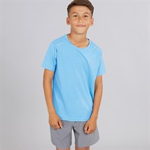 Closure London Boys Training Poly T-Shirt And Shorts Co-Ord Set Azure Blue/Mid Grey